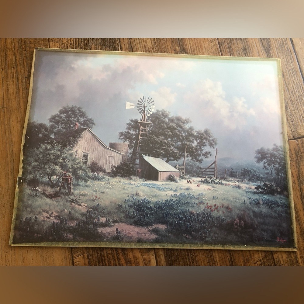 " Memorable Springtide " by Dalhart Windberg Open Edition Print W/ Glass 12x16”